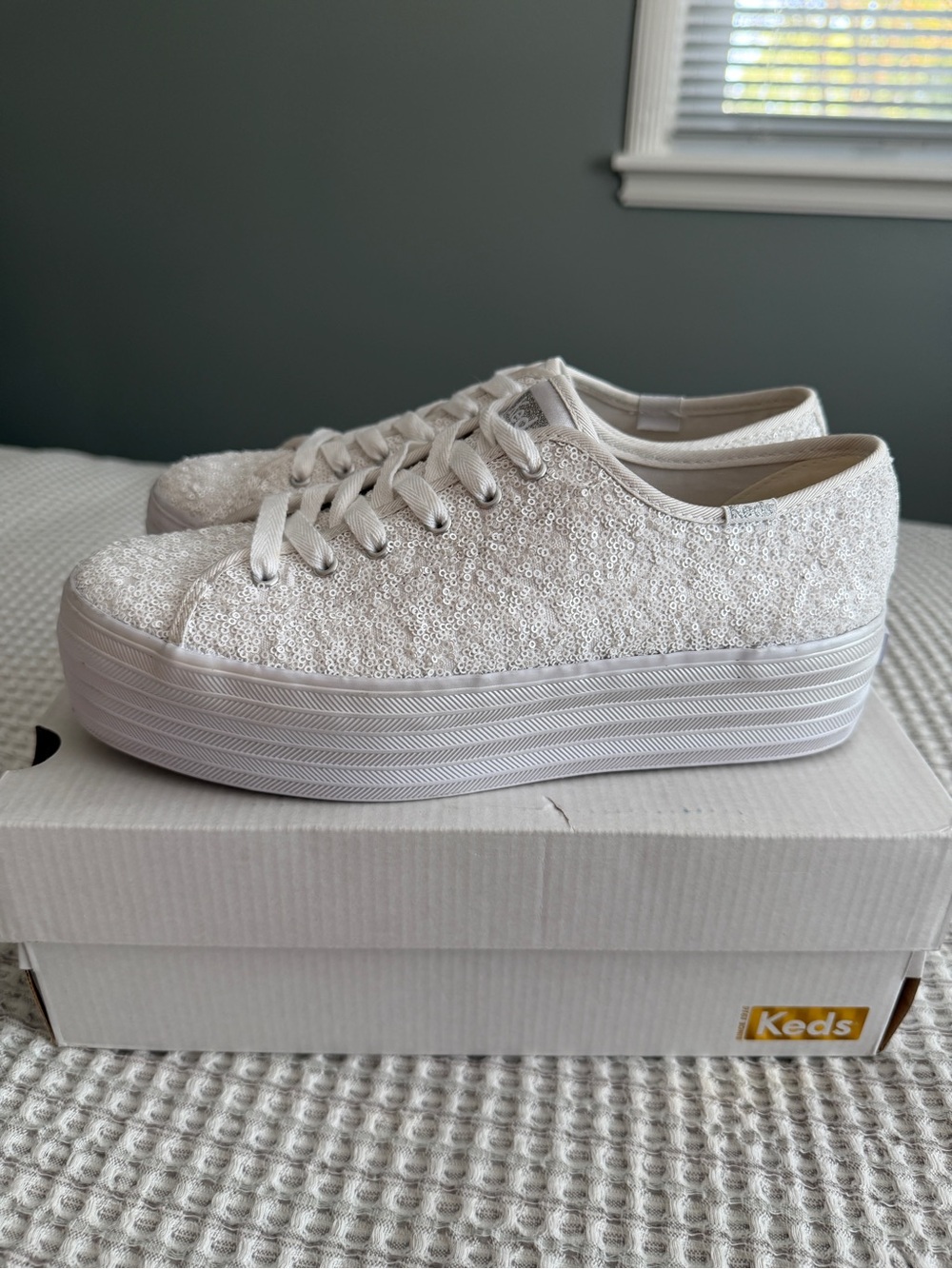 Keds Triple Up Sequins Platform Sneakers - Picture 7 of 15